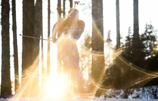 Slovenia Biathlon World Cup Sprint Race Men