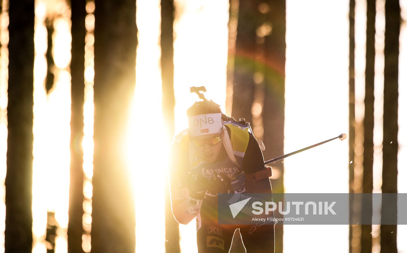 Slovenia Biathlon World Cup Sprint Race Men