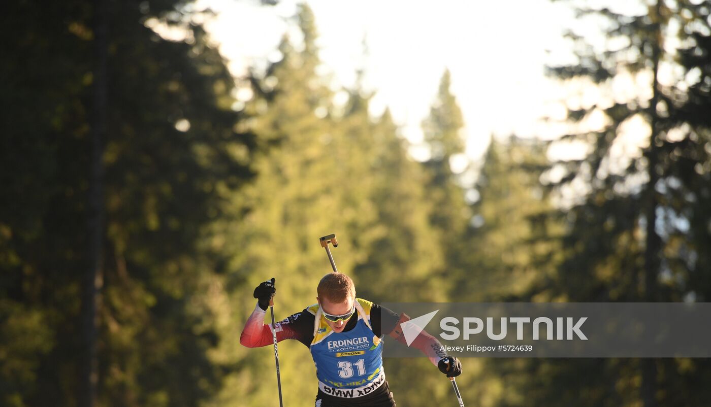 Slovenia Biathlon World Cup Sprint Race Men