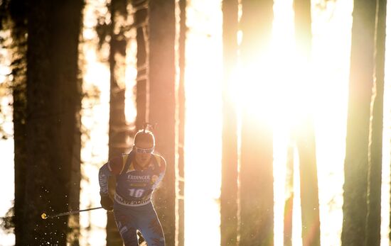 Slovenia Biathlon World Cup Sprint Race Men