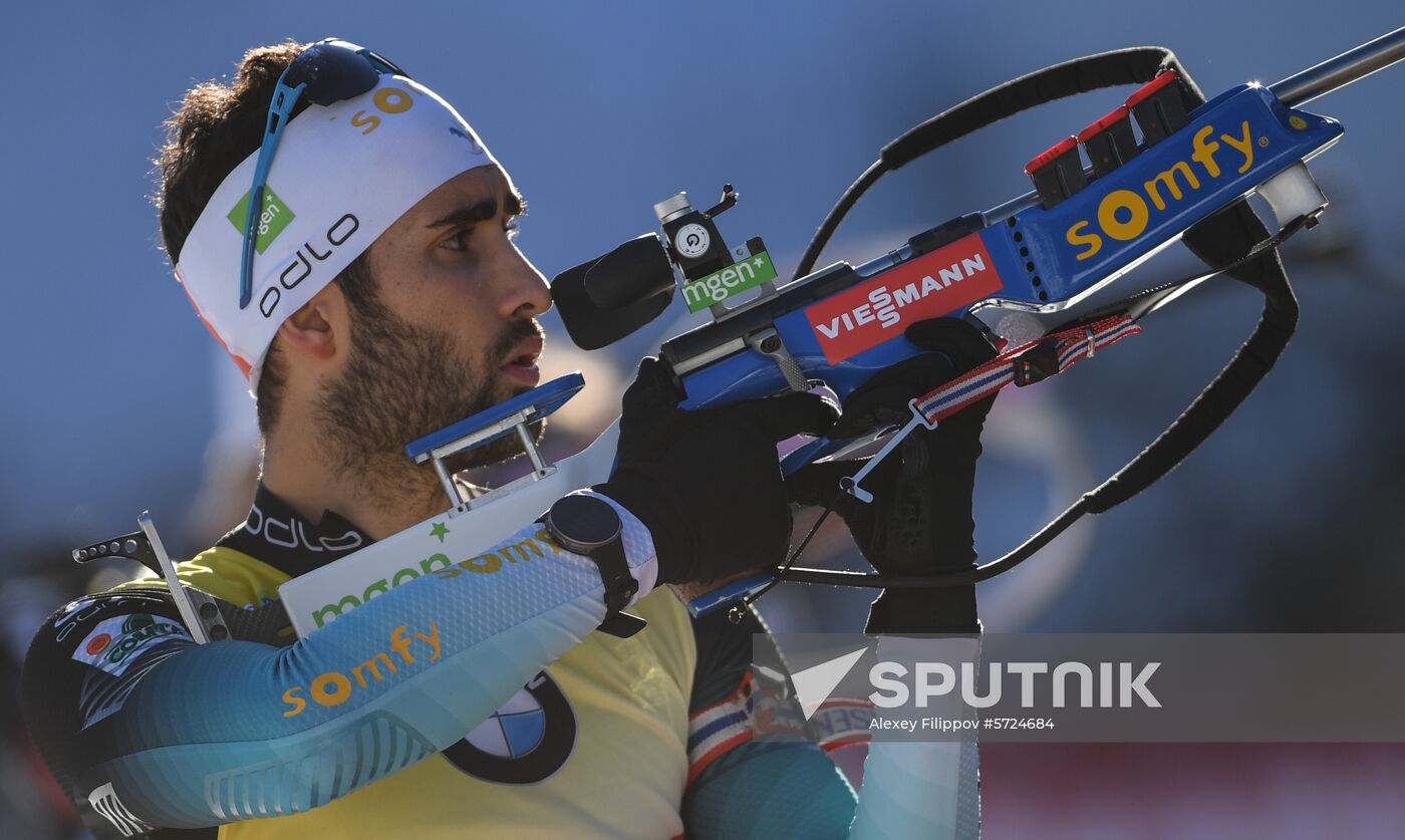 Slovenia Biathlon World Cup Sprint Race Men