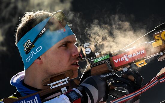 Slovenia Biathlon World Cup Sprint Race Men