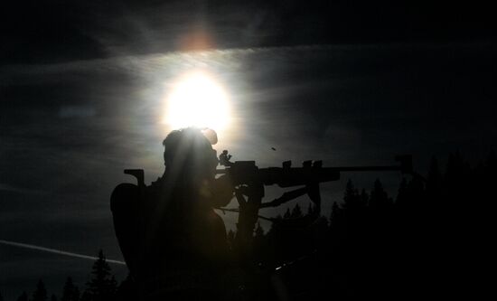 Slovenia Biathlon World Cup Sprint Race Men