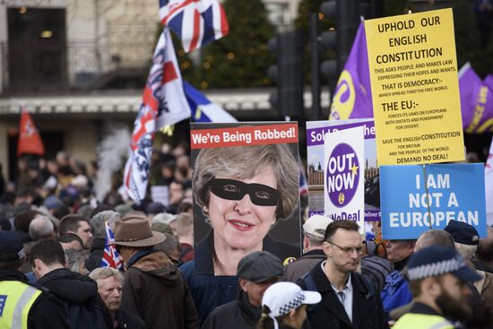 Great Britain Pro-Brexit Rally