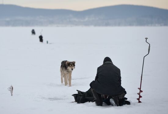 Russia Winter Fishing