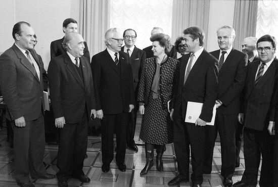 Finnish parliament delegation visits Soviet Union