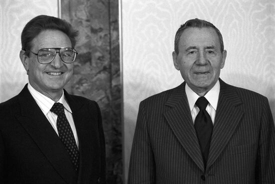 George Soros and Andrei Gromyko