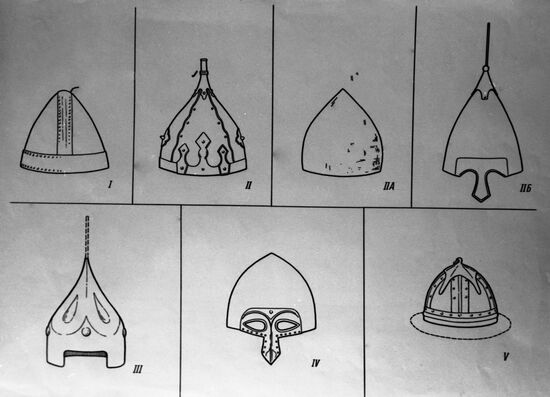 Russian medieval helmets
