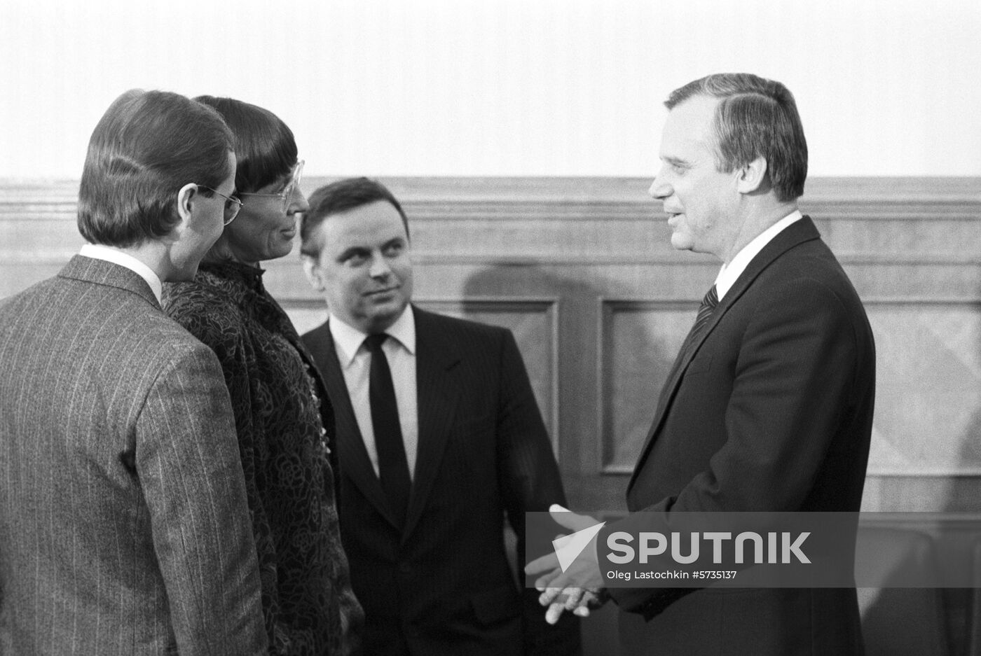 Minister for Energy of Sweden Birgitta Dahl on visit to USSR