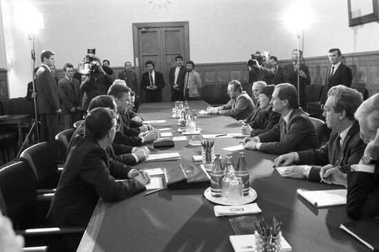 Minister for Energy of Sweden Birgitta Dahl on visit to USSR