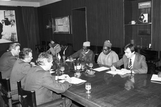 Minister of Education of Nigeria Jubril Aminu's stay in Leningrad