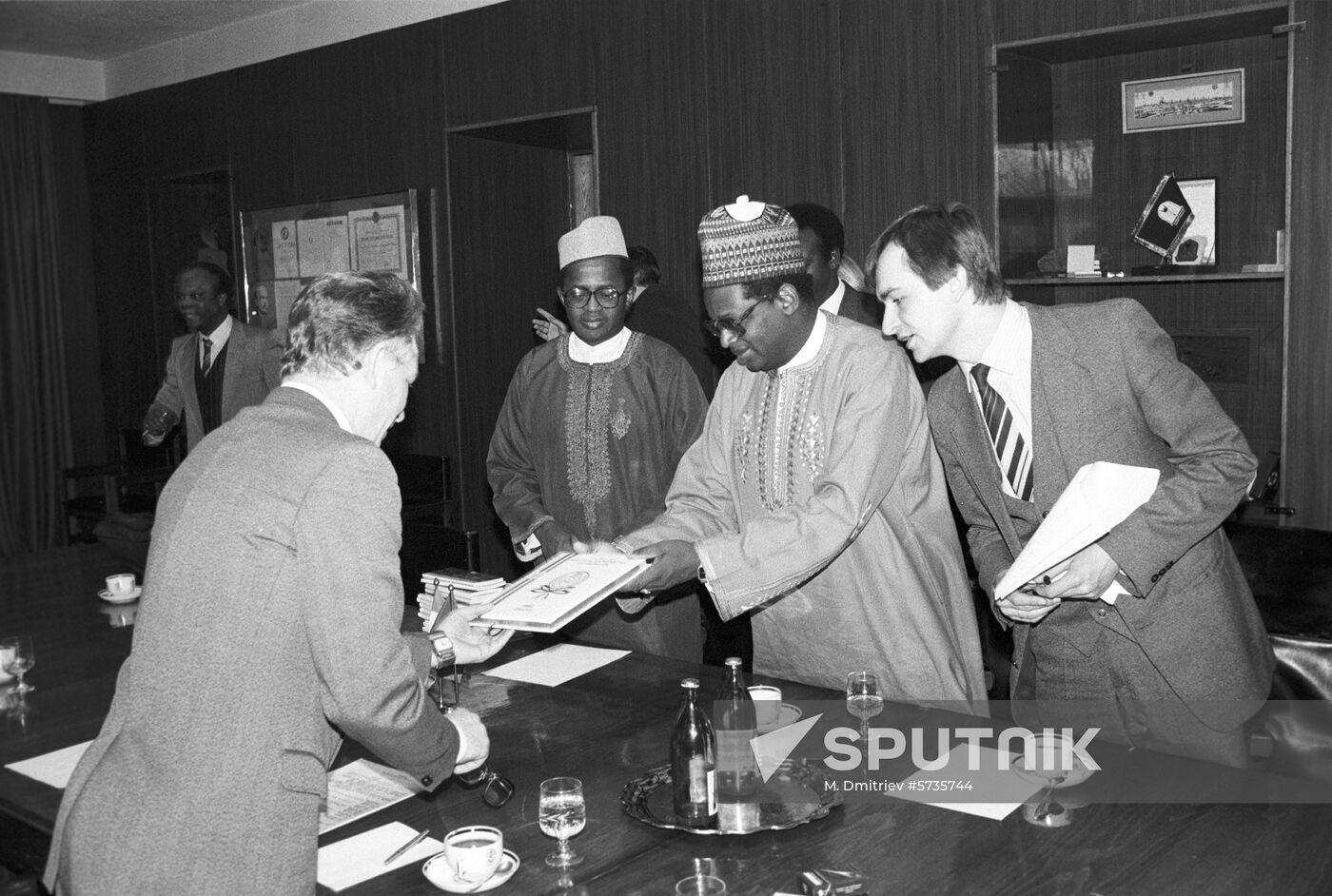 Minister of Education of Nigeria Jubril Aminu's stay in Leningrad