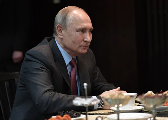 President Vladimir Putin wishes Sovremennik Theater artistic director Galina Volchek happy birthday