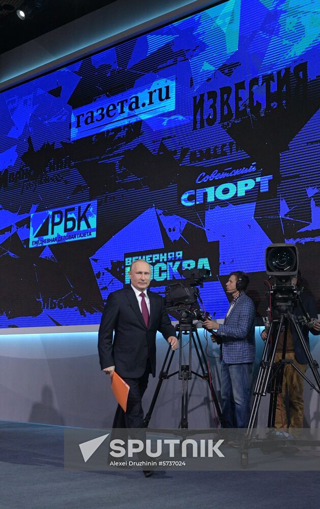 President Vladimir Putin’s annual news conference