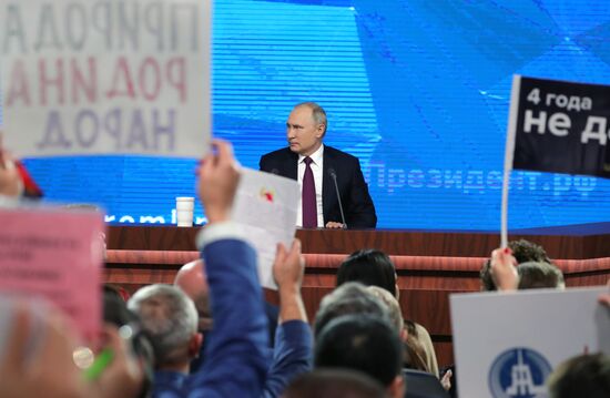 President Vladimir Putin’s annual news conference