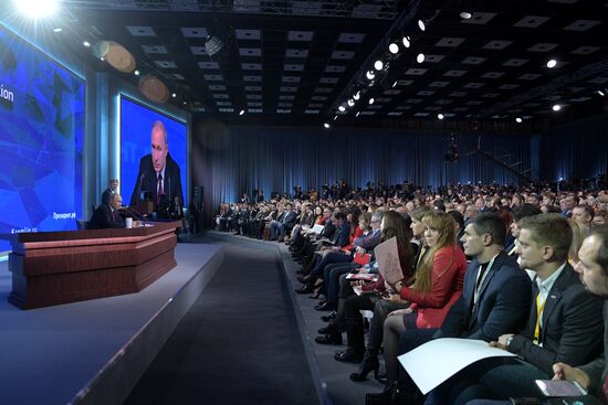 President Vladimir Putin’s annual news conference