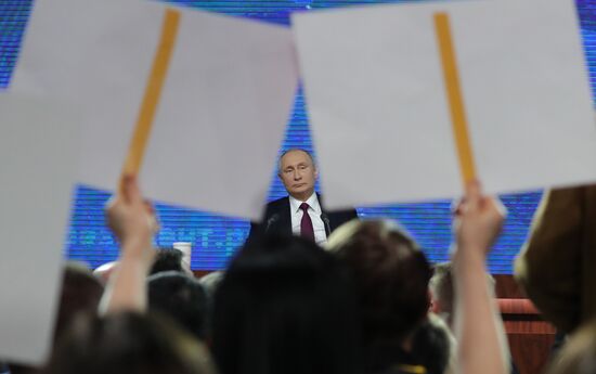 President Vladimir Putin’s annual news conference