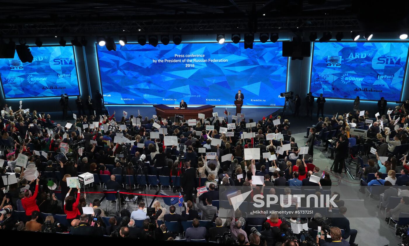 President Vladimir Putin’s annual news conference