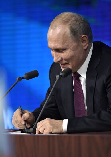 President Vladimir Putin’s annual news conference