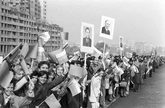 Soviet delegation on visit to People's Republic of Bulgaria