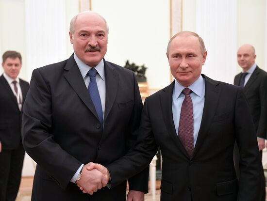 President Vladimir Putin meets with President of Belarus Alexander Lukashenko