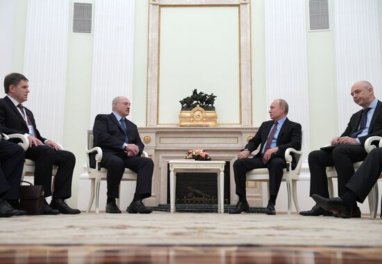 President Vladimir Putin meets with President of Belarus Alexander Lukashenko