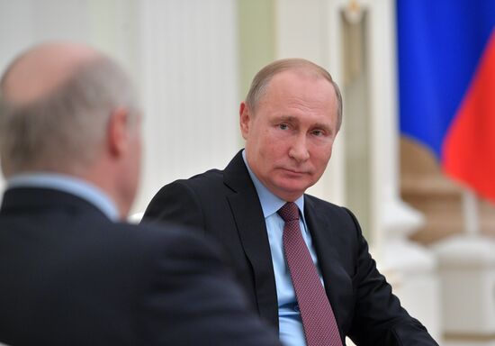 President Vladimir Putin meets with President of Belarus Alexander Lukashenko