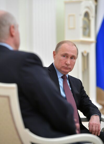 President Vladimir Putin meets with President of Belarus Alexander Lukashenko