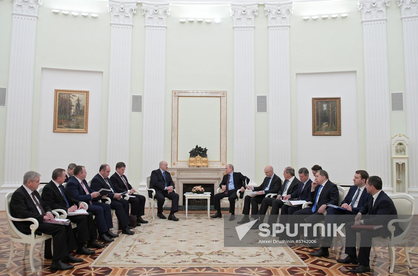 President Vladimir Putin meets with President of Belarus Alexander Lukashenko