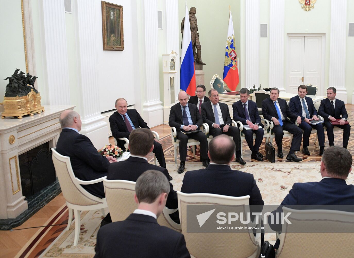 President Vladimir Putin meets with President of Belarus Alexander Lukashenko