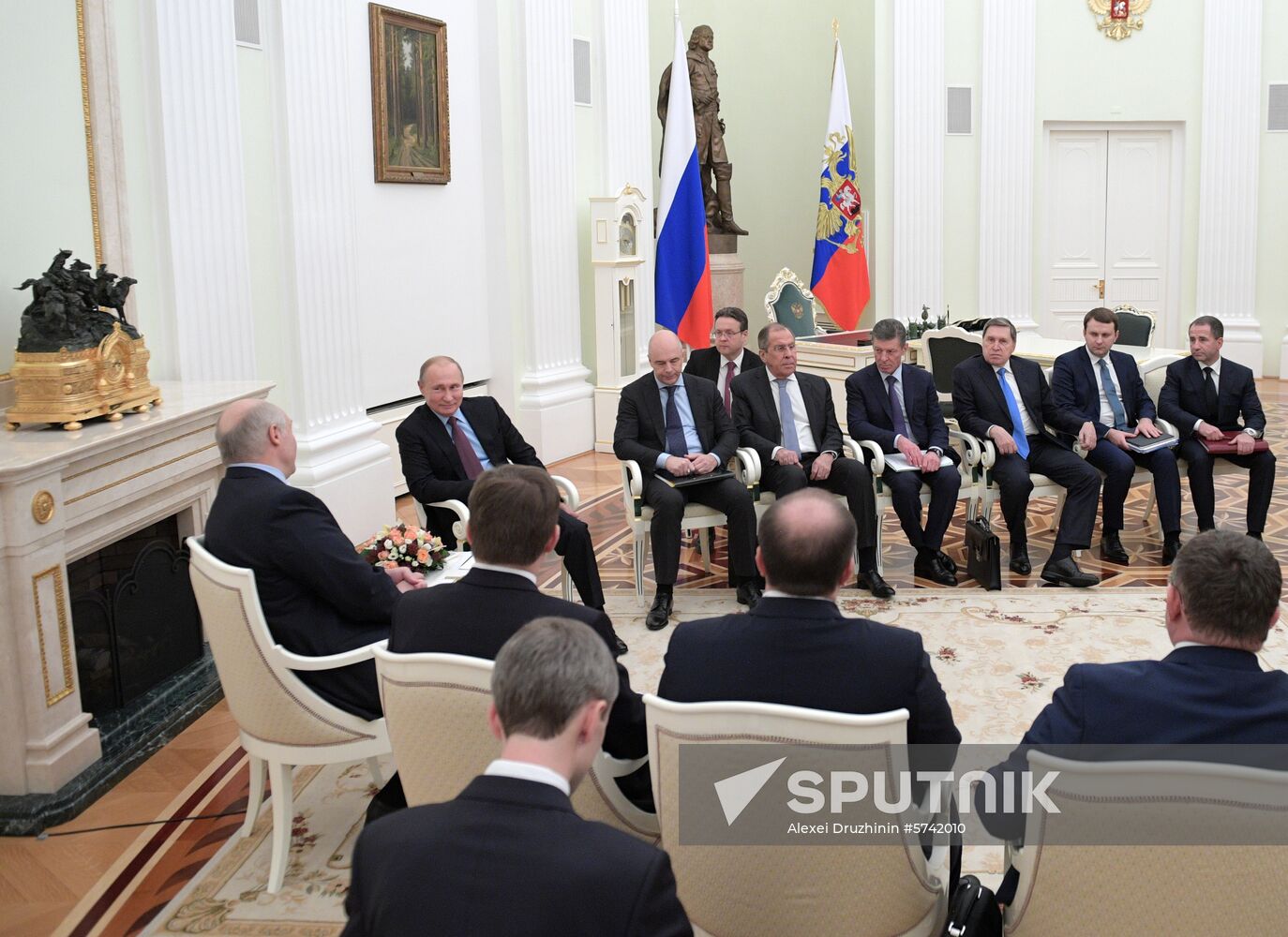 President Vladimir Putin meets with President of Belarus Alexander Lukashenko