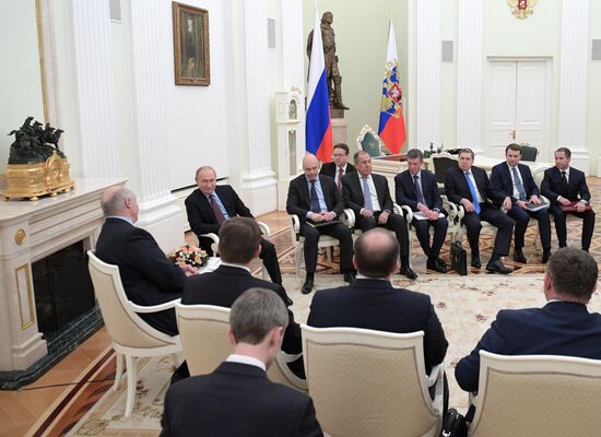President Vladimir Putin meets with President of Belarus Alexander Lukashenko