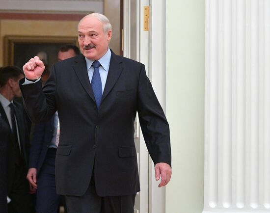 President Vladimir Putin meets with President of Belarus Alexander Lukashenko