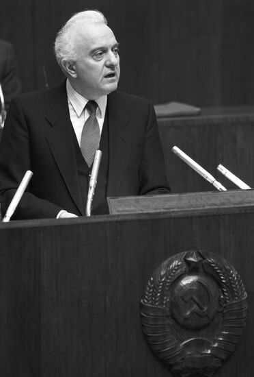 Soviet Foreign Minister Eduard Shevardnadze