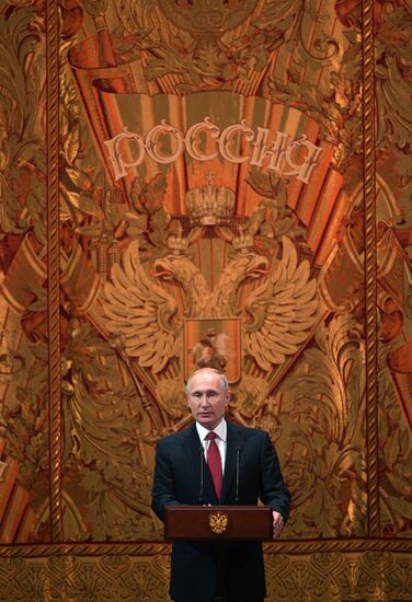 President Putin attends New Year gala event at Bolshoi Theater