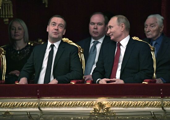President Putin attends New Year gala event at Bolshoi Theater