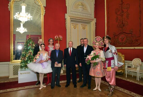 President Putin attends New Year gala event at Bolshoi Theater