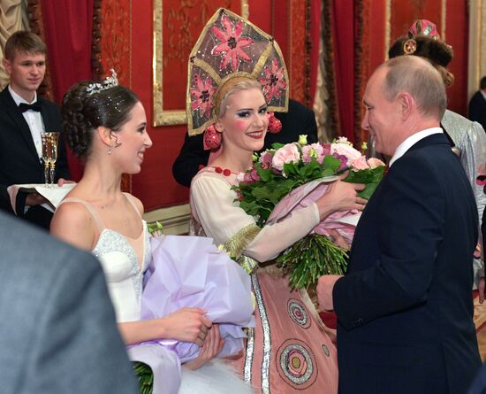 President Putin attends New Year gala event at Bolshoi Theater