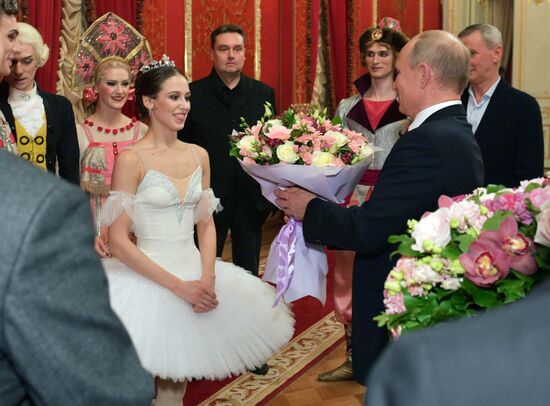 President Putin attends New Year gala event at Bolshoi Theater