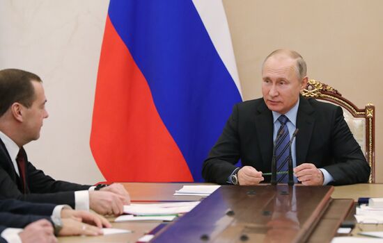 Vladimir Putin chairs Russia's Security Council meeting