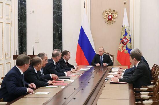 Vladimir Putin chairs Russia's Security Council meeting