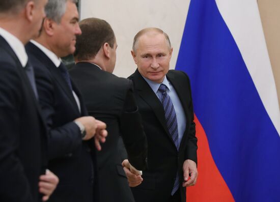 Vladimir Putin chairs Russia's Security Council meeting