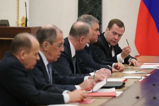 Vladimir Putin chairs Russia's Security Council meeting