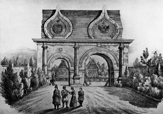 Palace Gate in Kolomenskoye village