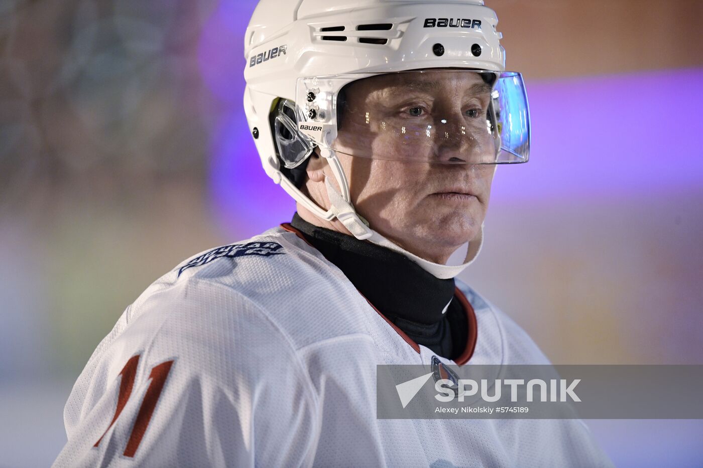 President Putin plays ice hockey match in Night Hockey League