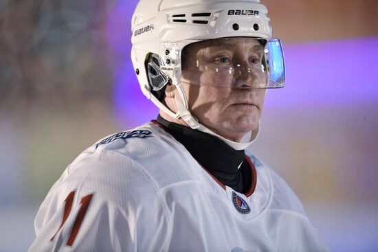 President Putin plays ice hockey match in Night Hockey League