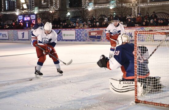 President Putin plays ice hockey match in Night Hockey League