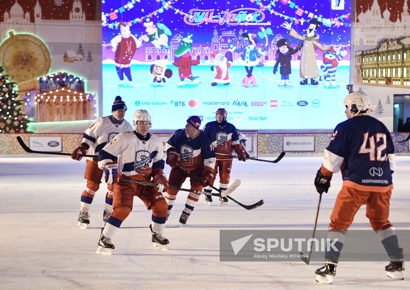 President Putin plays ice hockey match in Night Hockey League
