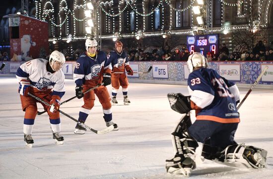 President Putin plays ice hockey match in Night Hockey League