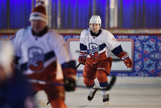 President Putin plays ice hockey match in Night Hockey League